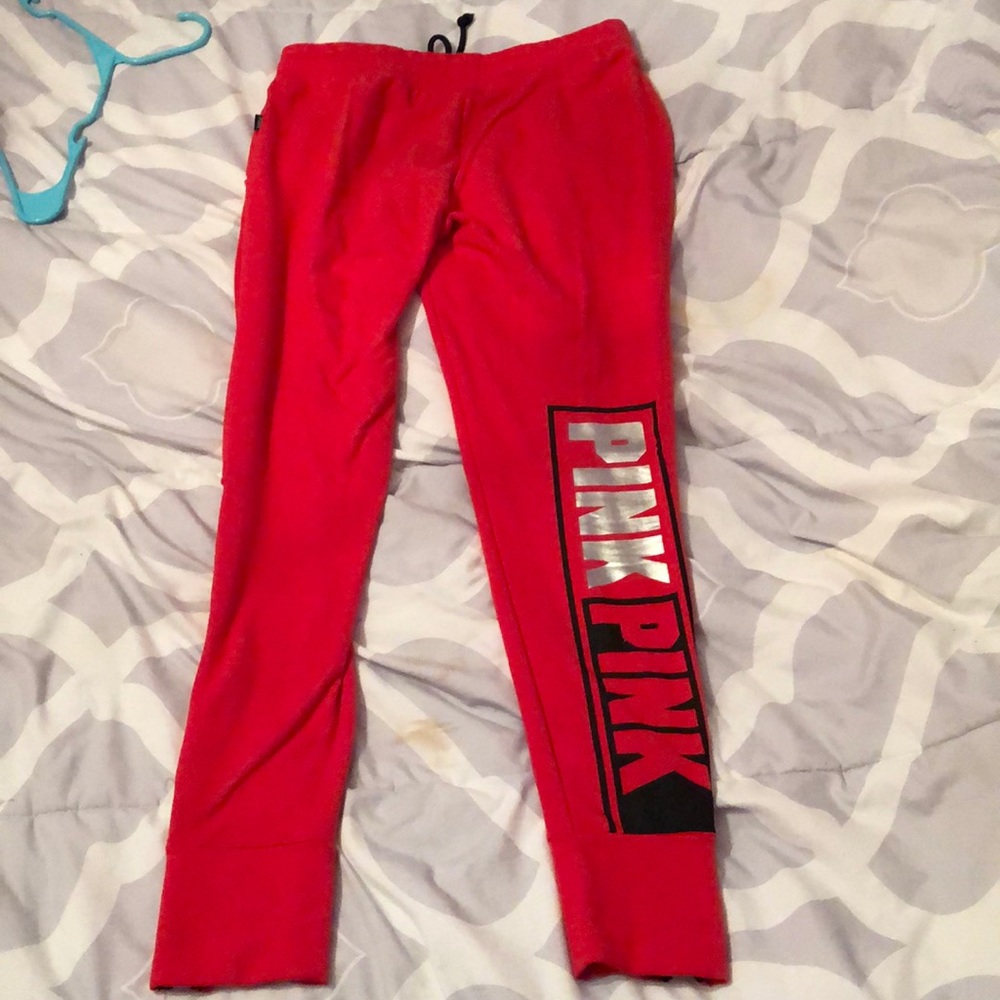 Victorias Secret PINK Red Jogger Pants